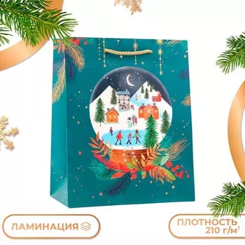 Пакет подарочный новогодний ламинированный