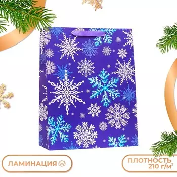 Пакет подарочный новогодний ламинированный