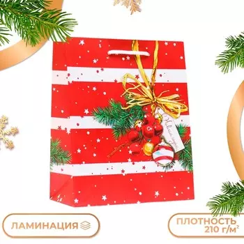 Пакет подарочный новогодний ламинированный