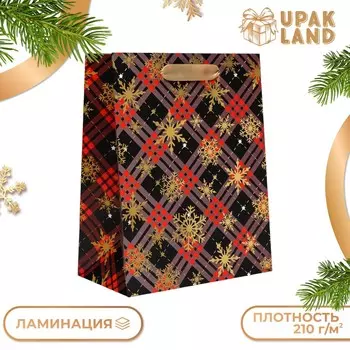 Пакет подарочный новогодний ламинированный