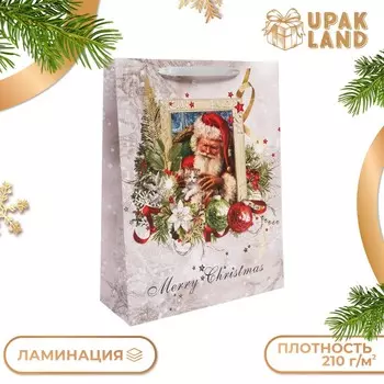 Пакет подарочный новогодний ламинированный