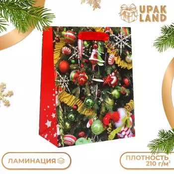 Пакет подарочный новогодний ламинированный