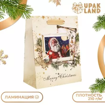 Пакет подарочный новогодний ламинированный