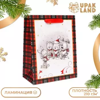 Пакет подарочный новогодний ламинированный