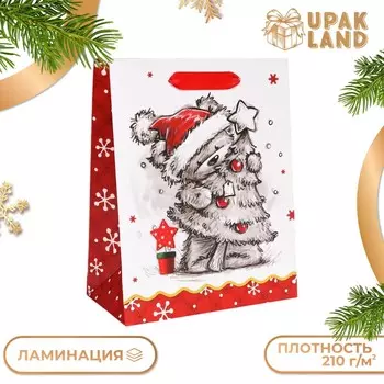 Новый год. пакет подарочный, ламинированный,