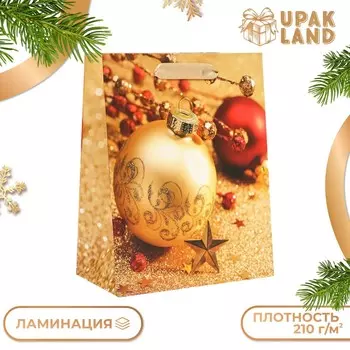 Пакет подарочный новогодний ламинированный