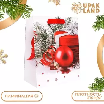 Новый год. пакет подарочный, ламинированный,