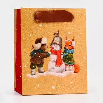 Новый год. пакет подарочный новогодний ламинированный