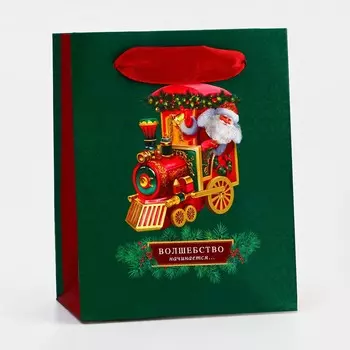 Пакет подарочный новогодний ламинированный