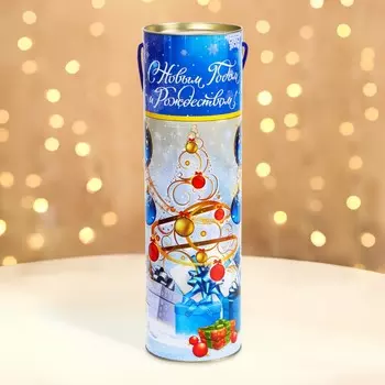 Подарочная новогодняя коробка - тубус
