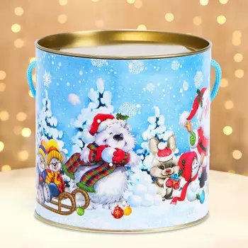 Подарочная новогодняя коробка - тубус