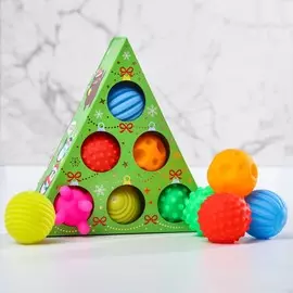 Подарочный набор развивающих массажных мячиков
