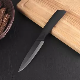 Нож кухонный керамический magistro black, лезвие 9,5 см, ручка soft touch