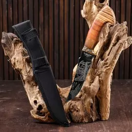 Нож охотничий мастер к с гравировкой 27см