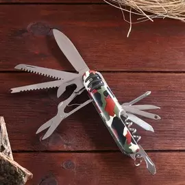 Нож швейцарский камуфляж 12в1
