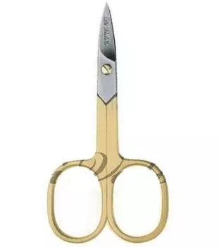 Ножницы маникюр. д/ногтей, дл.9см,лезв. с изг. ЗОЛОТЫЕ 101-005HG