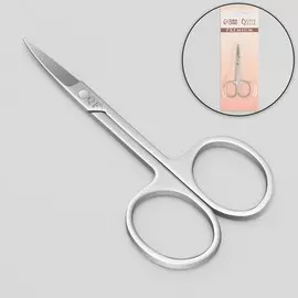 Ножницы маникюрные premium, загнутые, узкие, 8.8 см, на блистере