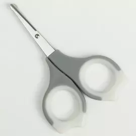 Ножницы маникюрные детские безопасные, серые