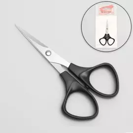 Ножницы маникюрные, прямые, 10,5 см, цвет серебристый/черный