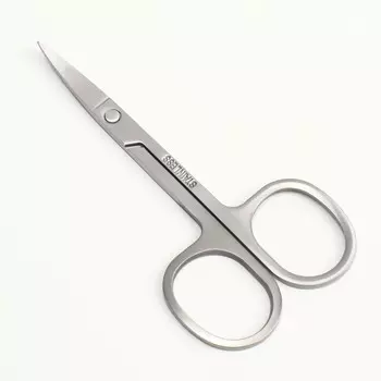 Ножницы маникюрные, загнутые, 9 см, цвет серебристый