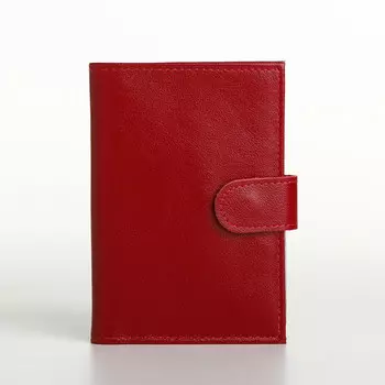 Обложка для автодокументов textura, на кнопке, красная