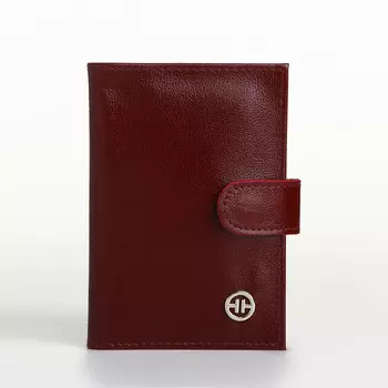 Обложка для автодокументов на кнопке textura, цвет бордовый