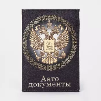Обложка для автодокументов, цвет черный