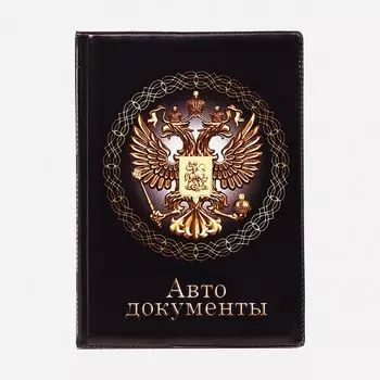 Обложка для автодокументов, цвет черный