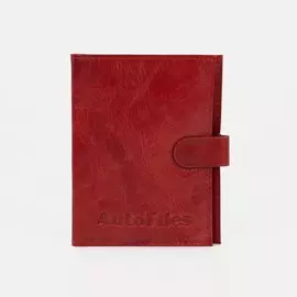 Обложка для автодокументов, цвет красный