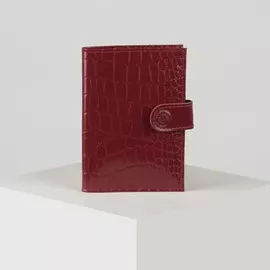 Обложка для автодокументов на кнопке textura, цвет красный