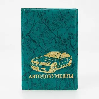 Обложка для автодокументов, цвет зеленый
