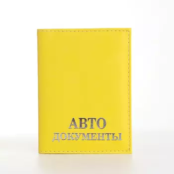 Обложка для автодокументов, цвет желтый