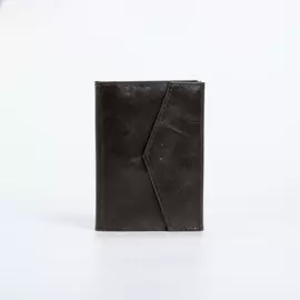 Обложка для документов 2 в 1, textura, на кнопке, для автодокументов и паспорта, черная