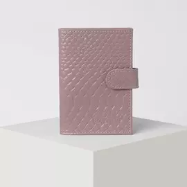 Обложка для автодокументов на кнопке textura, цвет темно-сиреневый