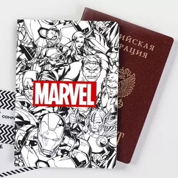Обложка для паспорта marvel, мстители
