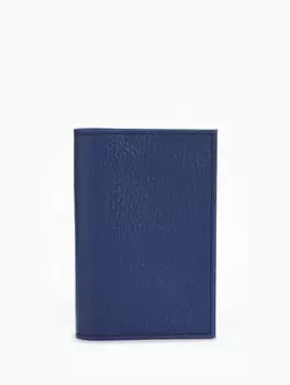 Обложка для паспорта 9,5*0,5*13,5, загран, флотер синий (12)