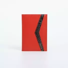 Обложка для паспорта, цвет алый