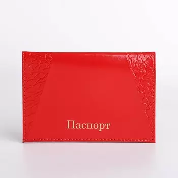 Обложка для паспорта, цвет алый