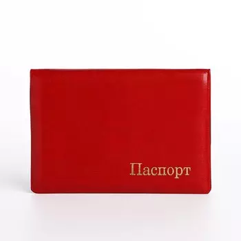 Обложка для паспорта, цвет алый