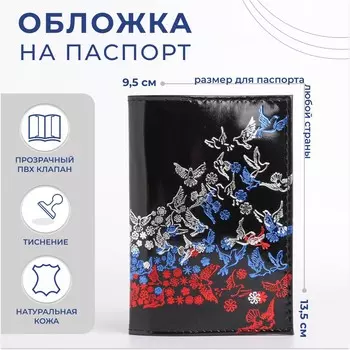 Обложка для паспорта, цвет черный