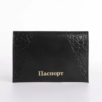 Обложка для паспорта, цвет черный