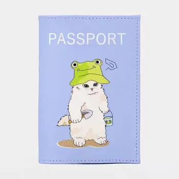 Обложка для паспорта, цвет голубой