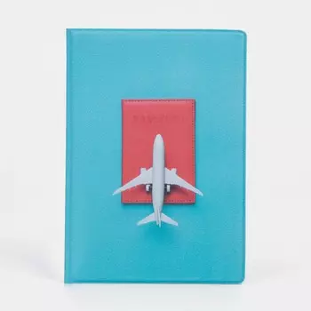 Обложка для паспорта, цвет голубой
