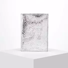 Обложка для паспорта, цвет серебряный