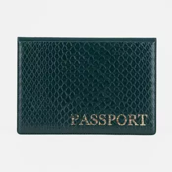 Обложка для паспорта, цвет зеленый