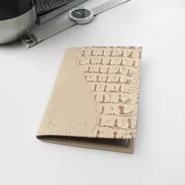 Обложка для паспорта textura, цвет бежевый