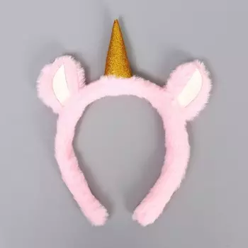 Ободок единорог, с блестками