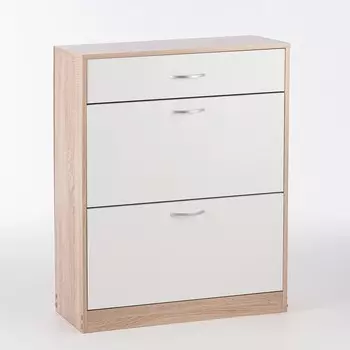 Обувница, 782х280х960, дуб сонома/белый