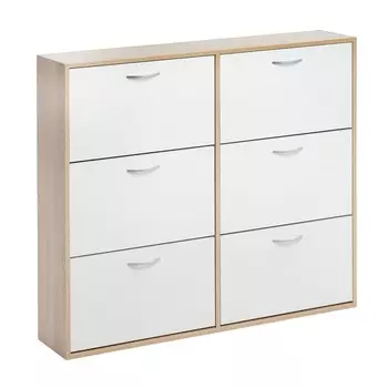 Обувница приветливая-4, 1186х223х1096, дуб сонома/белый