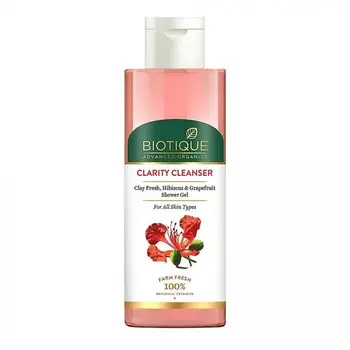 Очищающий гель для душа с глиной, экстрактами гибискуса и грепфрута 200мл